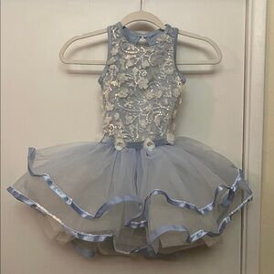 Weissman Light Blue Floral Dance Costume